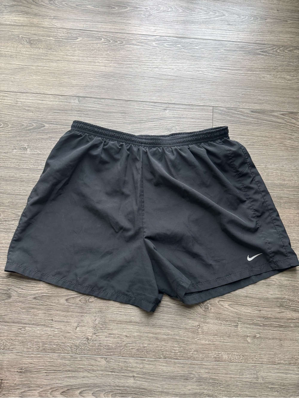 Nike Black Men's Athletic Running Shorts with Reflective Swoosh